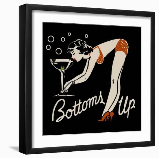 Bottoms Up-null-Framed Art Print