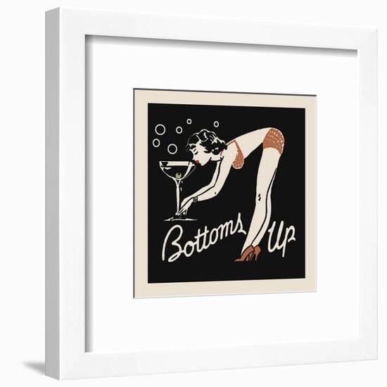 Bottoms Up-Retro Series-Framed Art Print