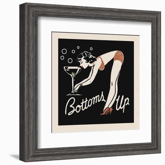 Bottoms Up-Retro Series-Framed Art Print