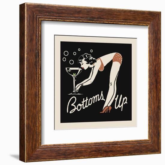 Bottoms Up-Retro Series-Framed Art Print