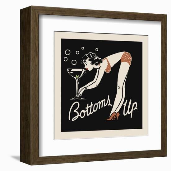 Bottoms Up-Retro Series-Framed Art Print