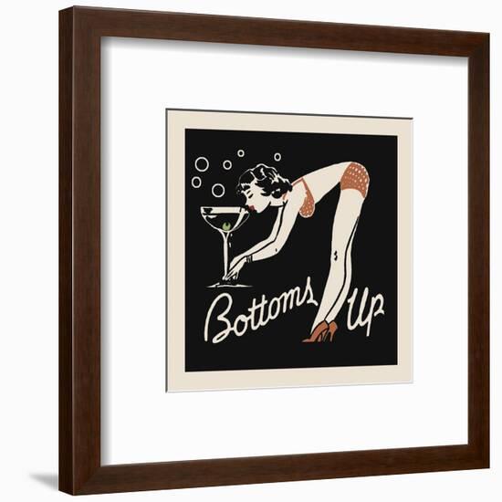 Bottoms Up-Retro Series-Framed Art Print