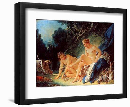 Boucher: Diana Bathing-Francois Boucher-Framed Giclee Print