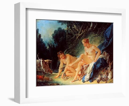 Boucher: Diana Bathing-Francois Boucher-Framed Giclee Print