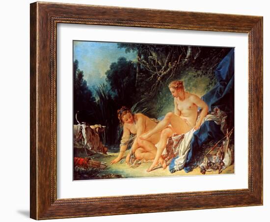 Boucher: Diana Bathing-Francois Boucher-Framed Giclee Print