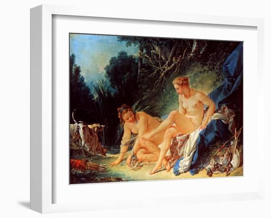 Boucher: Diana Bathing-Francois Boucher-Framed Giclee Print