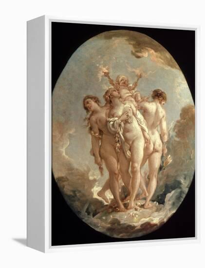 Boucher: Three Graces, 18 C-Francois Boucher-Framed Premier Image Canvas