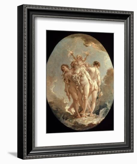 Boucher: Three Graces, 18 C-Francois Boucher-Framed Giclee Print