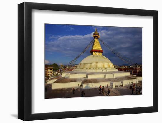 Boudha (Bodhnath) (Boudhanath) Tibetan Stupa in Kathmandu, UNESCO World Heritage Site, Nepal, Asia-Simon Montgomery-Framed Photographic Print