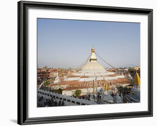 Boudha Stupa (Chorten Chempo), Boudhanath, Kathmandu, Nepal, Asia-Christian Kober-Framed Photographic Print