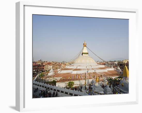 Boudha Stupa (Chorten Chempo), Boudhanath, Kathmandu, Nepal, Asia-Christian Kober-Framed Photographic Print
