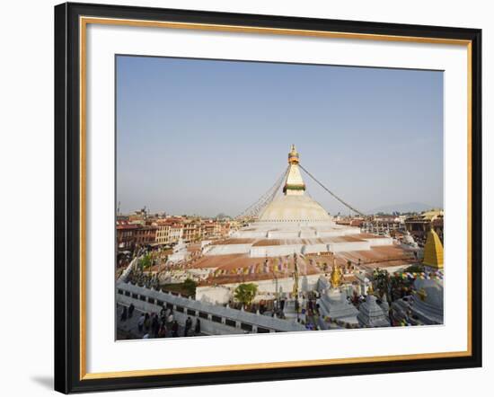 Boudha Stupa (Chorten Chempo), Boudhanath, Kathmandu, Nepal, Asia-Christian Kober-Framed Photographic Print