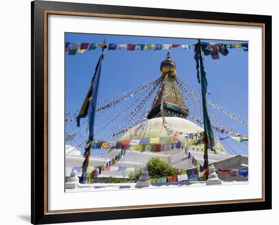 Boudhanath (Bodhnath) Stupa, Unesco World Heritage Site, Kathmandu, Nepal-Ethel Davies-Framed Photographic Print