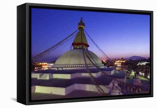 Boudhanath Stupa at Sunset, UNESCO World Heritage Site, Kathmandu, Nepal, Asia-Peter Barritt-Framed Premier Image Canvas