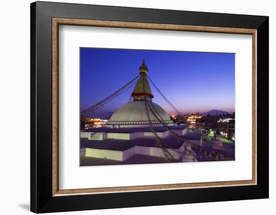 Boudhanath Stupa at Sunset, UNESCO World Heritage Site, Kathmandu, Nepal, Asia-Peter Barritt-Framed Photographic Print