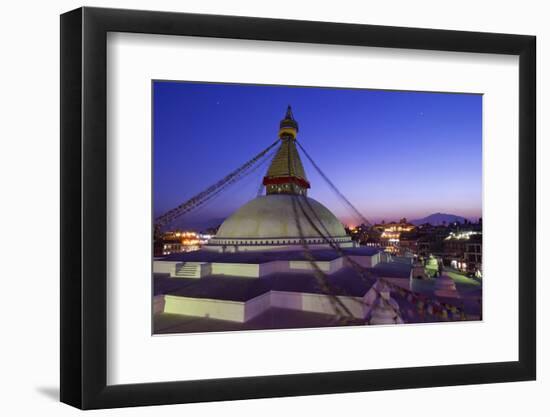 Boudhanath Stupa at Sunset, UNESCO World Heritage Site, Kathmandu, Nepal, Asia-Peter Barritt-Framed Photographic Print