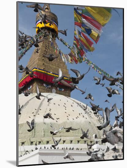 Boudhnath Stupa, One of the Holiest Buddhist Sites in Kathmandu, Nepal, Asia-Eitan Simanor-Mounted Photographic Print