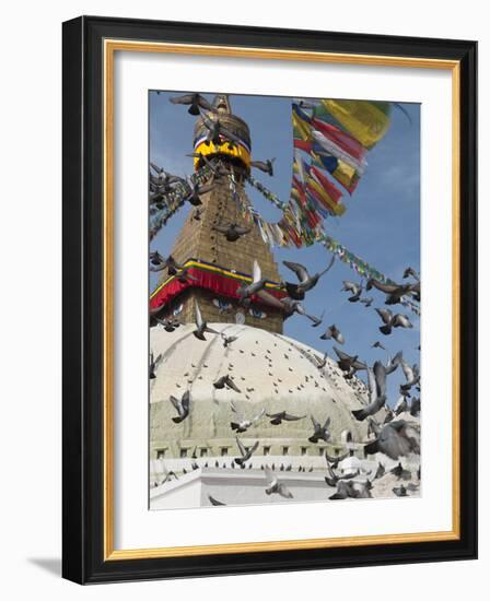 Boudhnath Stupa, One of the Holiest Buddhist Sites in Kathmandu, Nepal, Asia-Eitan Simanor-Framed Photographic Print