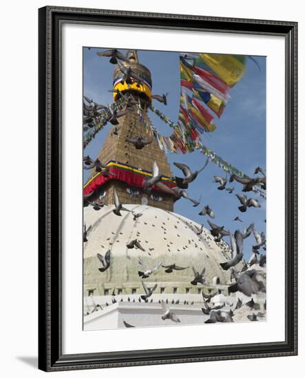 Boudhnath Stupa, One of the Holiest Buddhist Sites in Kathmandu, Nepal, Asia-Eitan Simanor-Framed Photographic Print