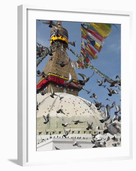 Boudhnath Stupa, One of the Holiest Buddhist Sites in Kathmandu, Nepal, Asia-Eitan Simanor-Framed Photographic Print