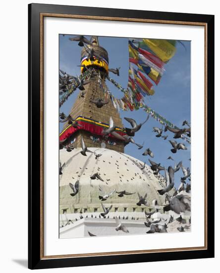 Boudhnath Stupa, One of the Holiest Buddhist Sites in Kathmandu, Nepal, Asia-Eitan Simanor-Framed Photographic Print