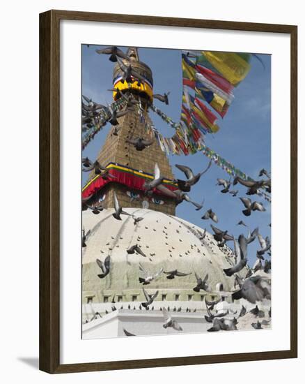 Boudhnath Stupa, One of the Holiest Buddhist Sites in Kathmandu, Nepal, Asia-Eitan Simanor-Framed Photographic Print