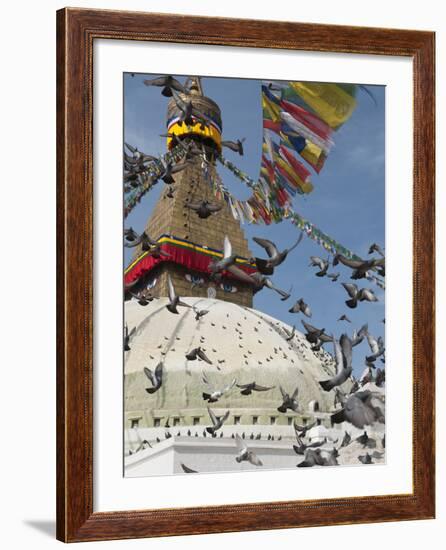 Boudhnath Stupa, One of the Holiest Buddhist Sites in Kathmandu, Nepal, Asia-Eitan Simanor-Framed Photographic Print