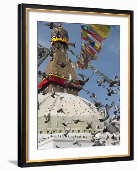 Boudhnath Stupa, One of the Holiest Buddhist Sites in Kathmandu, Nepal, Asia-Eitan Simanor-Framed Photographic Print