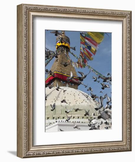 Boudhnath Stupa, One of the Holiest Buddhist Sites in Kathmandu, Nepal, Asia-Eitan Simanor-Framed Photographic Print