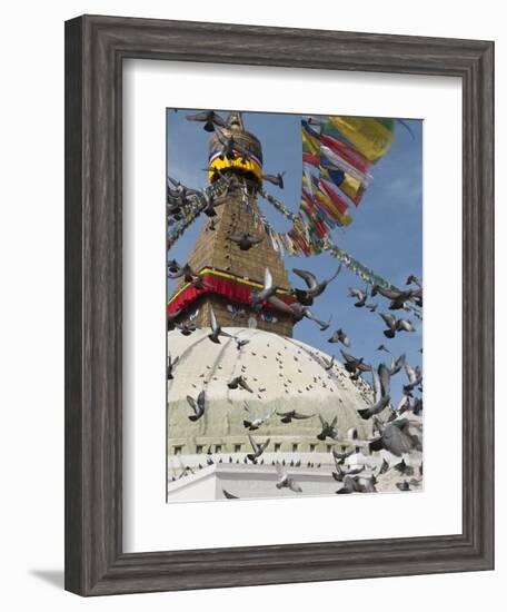 Boudhnath Stupa, One of the Holiest Buddhist Sites in Kathmandu, Nepal, Asia-Eitan Simanor-Framed Photographic Print