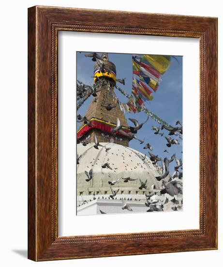 Boudhnath Stupa, One of the Holiest Buddhist Sites in Kathmandu, Nepal, Asia-Eitan Simanor-Framed Photographic Print