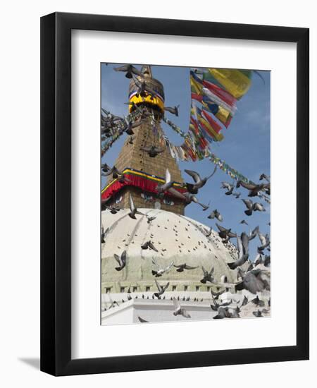 Boudhnath Stupa, One of the Holiest Buddhist Sites in Kathmandu, Nepal, Asia-Eitan Simanor-Framed Photographic Print