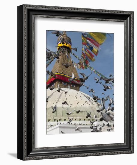 Boudhnath Stupa, One of the Holiest Buddhist Sites in Kathmandu, Nepal, Asia-Eitan Simanor-Framed Photographic Print