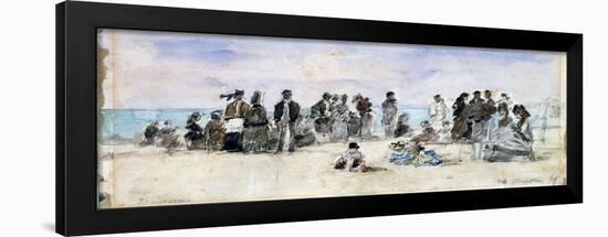 Boudin: Beach Scene, 1869-Eugène Boudin-Framed Giclee Print