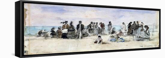 Boudin: Beach Scene, 1869-Eugène Boudin-Framed Premier Image Canvas