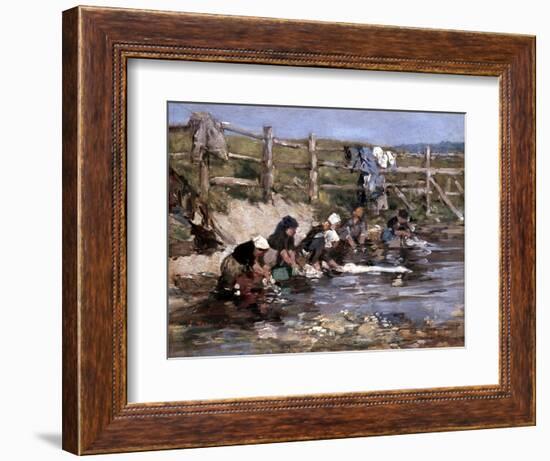 Boudin: Laundresses-Eugène Boudin-Framed Giclee Print