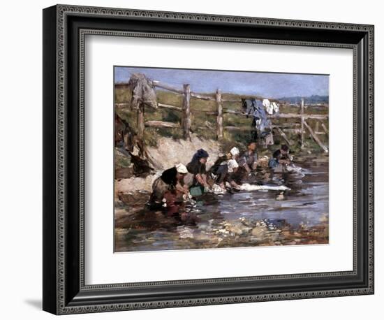 Boudin: Laundresses-Eugène Boudin-Framed Giclee Print