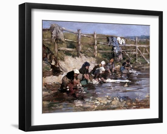 Boudin: Laundresses-Eugène Boudin-Framed Giclee Print