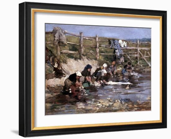 Boudin: Laundresses-Eugène Boudin-Framed Giclee Print