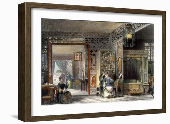 Boudoir and Bed-Chamber of a Lady of Rank, China in a Series of Views by George Newenham Wright-Thomas Allom-Framed Giclee Print