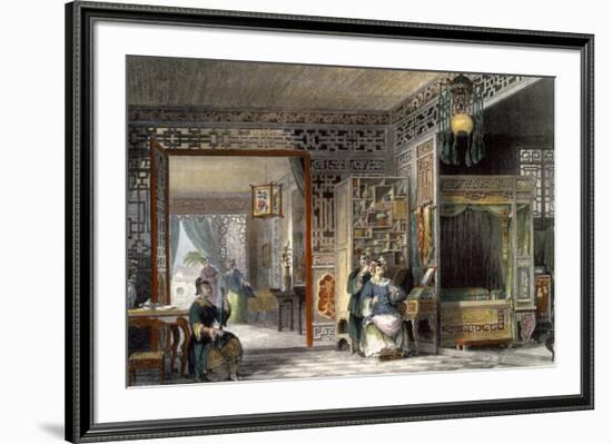 Boudoir and Bed-Chamber of a Lady of Rank, China in a Series of Views by George Newenham Wright-Thomas Allom-Framed Giclee Print