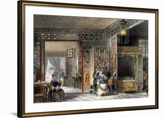 Boudoir and Bed-Chamber of a Lady of Rank, China in a Series of Views by George Newenham Wright-Thomas Allom-Framed Giclee Print