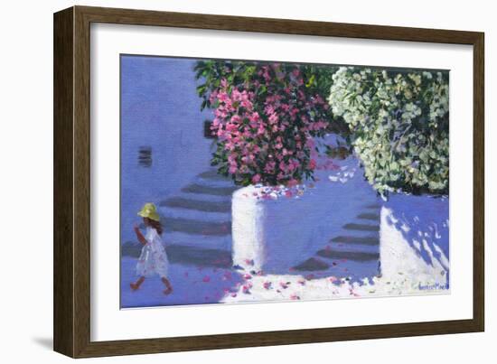 Bougainvillea, Anandas, Milos, Greek Islands-Andrew Macara-Framed Giclee Print