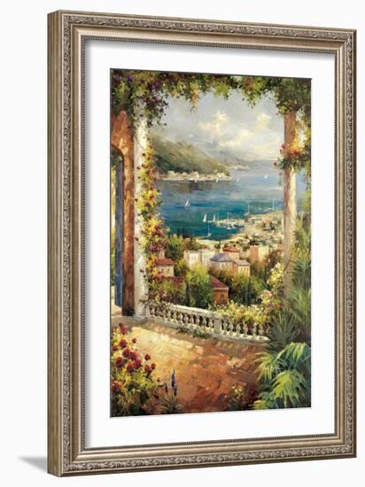 Bougainvillea Archway-Peter Bell-Framed Art Print