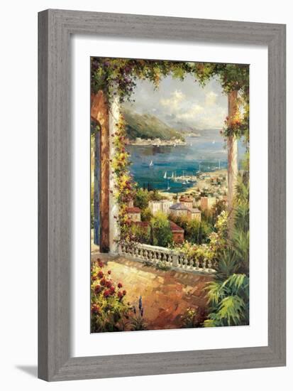 Bougainvillea Archway-Peter Bell-Framed Art Print