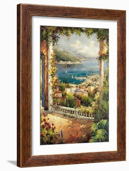 Bougainvillea Archway-Peter Bell-Framed Art Print