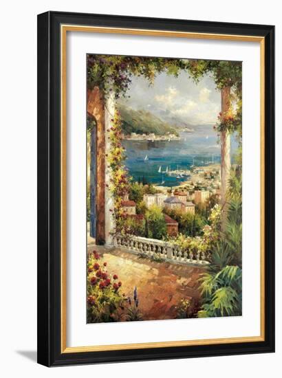 Bougainvillea Archway-Peter Bell-Framed Art Print