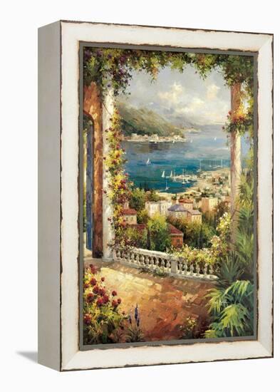 Bougainvillea Archway-Peter Bell-Framed Stretched Canvas