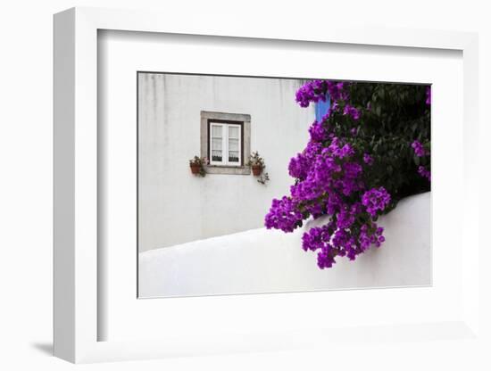 Bougainvillea Blooming in the Town of Obidos, Portugal-Julie Eggers-Framed Photographic Print