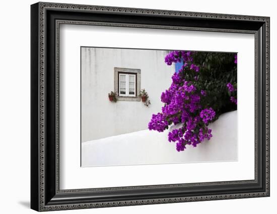 Bougainvillea Blooming in the Town of Obidos, Portugal-Julie Eggers-Framed Photographic Print